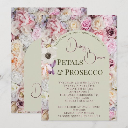 Elegant Honey Floral Arch Summer Vrijgezellenfeest Kaart (Voorkant / Achterkant)