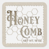 Elegant Honeycomb Label Scalloped Kraft Border (Voorkant)