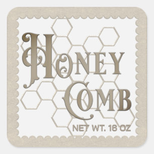 Elegant Honeycomb Label Scalloped Kraft Border