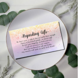 Elegant Honeymoon Fund vrijgezellenfeest of bruilo Informatiekaartje