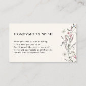 Elegant Honeymoon Wish Informatiekaartje (Voorkant)