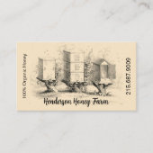 Elegant  Honing Bijen Hives Visitekaartje (Voorkant)