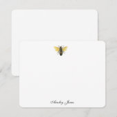 Elegant  honingbijentekens bedankkaart (Voorkant / Achterkant)