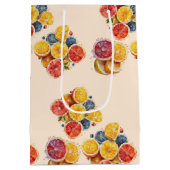 Elegant hoofd knijpen citrus Bruiloft vrijgezellen Medium Cadeauzakje (Achterkant)