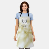 Elegant Hoofdkok Logo Goud Textuur Schort (Gedragen)