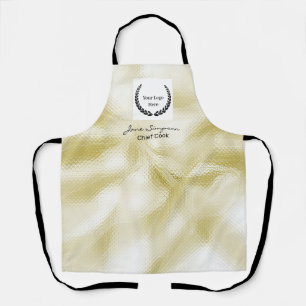 Elegant Hoofdkok Logo Goud Textuur Schort