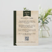 Elegant  Hoofdstukpagina Bruiloft Kaart Invoegen (Staand voorkant)