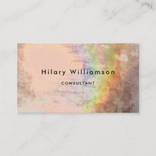 Elegant hoogspanningstaaf beige helling regenboog visitekaartje