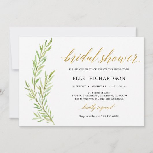 Elegant horizontaal vrijgezellenfeest met groen go kaart (Voorkant)