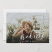 Elegant Horizontal Vier Foto 2023 Afstuderen Invi Kaart (Voorkant)
