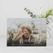 Elegant Horizontal Vier Foto 2023 Afstuderen Invi Kaart (Staand voorkant)