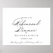 Elegant Horizontale repetitieve binnenwelkomstteke Poster (Voorkant)