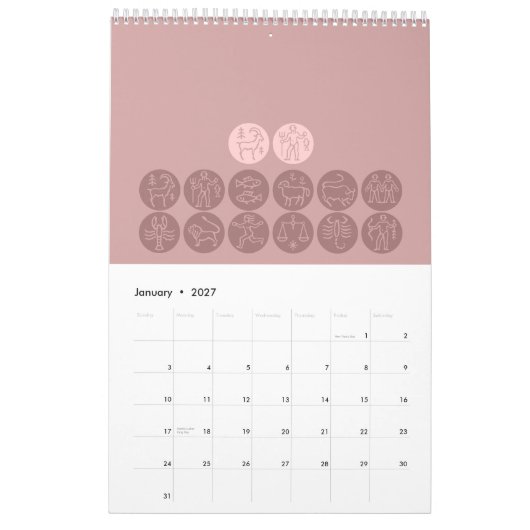 Elegant Horoscope Agenda Kalender (Jan 2027)