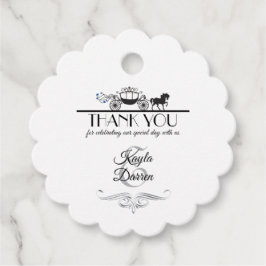 Elegant Horse and Buggy Wedding Bedankjes Labels