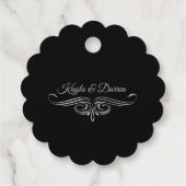 Elegant Horse and Buggy Wedding Bedankjes Labels (Achterkant)