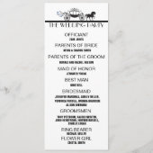 Elegant Horse and Buggy Wedding Party Programmakaart (Achterkant)
