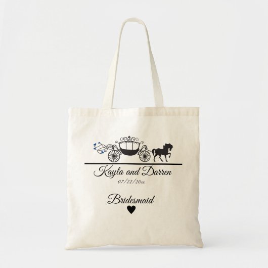 Elegant Horse and Buggy Wedding Tote Bag (Voorkant)