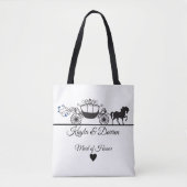 Elegant Horse and Buggy Wedding Tote Bag (Voorkant)