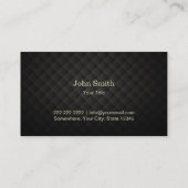 Elegant Horse Black & Gold Equine Animal Trainer Visitekaartje (Achterkant)