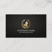 Elegant Horse Black & Gold Equine Animal Trainer Visitekaartje (Voorkant)