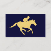 Elegant Horse Blue en Cream Visitekaartjes (Achterkant)