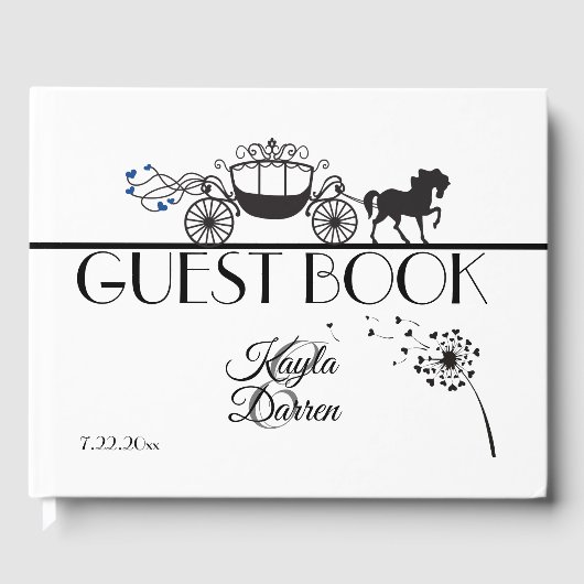 Elegant Horse & Buggy Wedding Gastenboek (Voorkant)