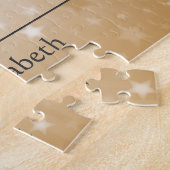 Elegant Horse Custom Gold 50th Wedding Jubileum Legpuzzel (Zijkant)