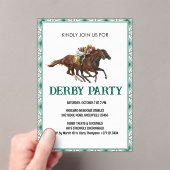 Elegant Horse Derby Party Invitation Acryl Uitnodigingen (Insitu (Draagbaar))