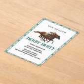 Elegant Horse Derby Party Invitation Acryl Uitnodigingen (Laagn)