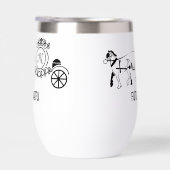 Elegant Horse Drawn Wedding Wagon Monogram (Rechts)