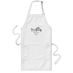 Elegant Horse Drawn Wedding Wagon Monogram Lang Schort