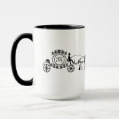 Elegant Horse Drawn Wedding Wagon Monogram Mok (Links)