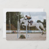 Elegant Horse Equestrian Afstuderen Uitnodiging (Achterkant)