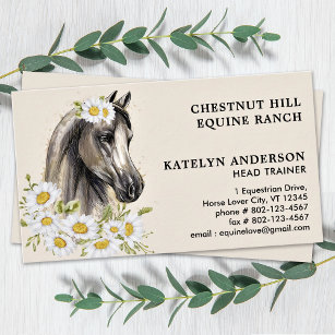 Elegant Horse Floral Personaliseert Equestrische p Visitekaartje