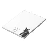 Elegant Horse Head BW Personeelszaken Notitieblok (Linkerzijde)