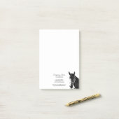 Elegant Horse Head BW Personeelszaken Post-it® Notes (Op bureau)