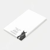 Elegant Horse Head BW Personeelszaken Post-it® Notes (Schuin)