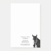 Elegant Horse Head BW Personeelszaken Post-it® Notes (Voorkant)