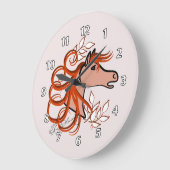 Elegant Horse Head Grote Klok (Hoek)