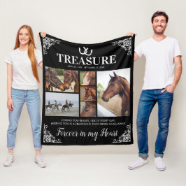Elegant Horse Memorial Foto Collage Fleece Deken