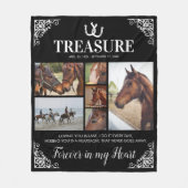 Elegant Horse Memorial Foto Collage Fleece Deken (Voorkant)