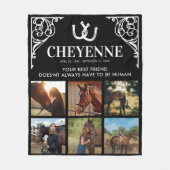 Elegant Horse Memorial Foto Collage Fleece Deken (Voorkant)