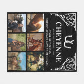 Elegant Horse Memorial Foto Collage Fleece Deken (Voorkant (Horizontaal))