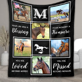 Elegant Horse Memorial Specialized Photo Collage Fleece Deken