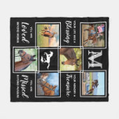 Elegant Horse Memorial Specialized Photo Collage Fleece Deken (Voorkant (Horizontaal))