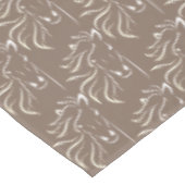 Elegant Horse Pattern on Beige Tafelkleed (Gekanteld)