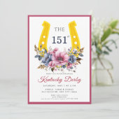 Elegant horse racing & equestrian theme kaart (Staand voorkant)