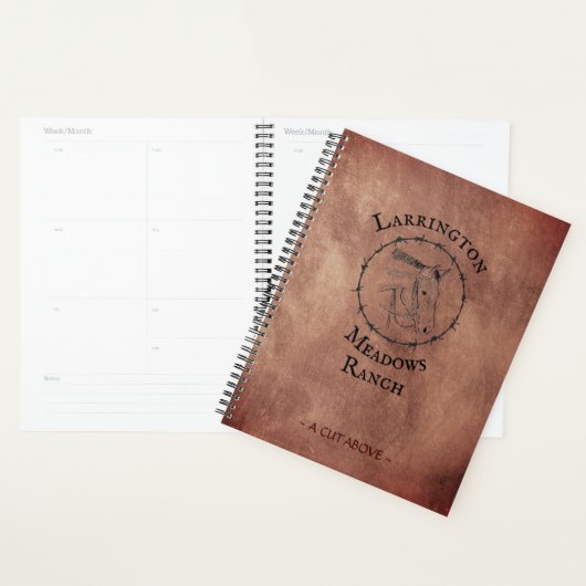 Elegant Horse Ranch Business Customizable Logo Planner (Display)