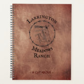 Elegant Horse Ranch Business Customizable Logo Planner (Voorkant)