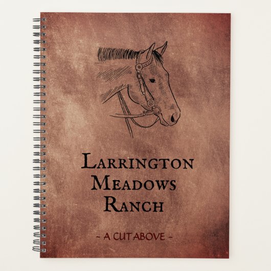 Elegant Horse Ranch Business Personalized Planner (Voorkant)